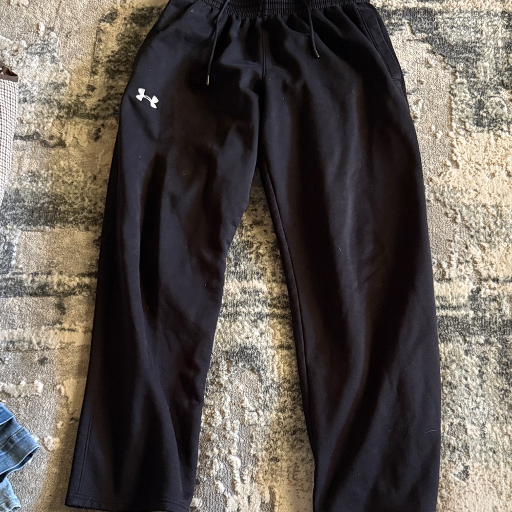 Under Armour Black Jogger Sweatpants with White Logo (Unisex)